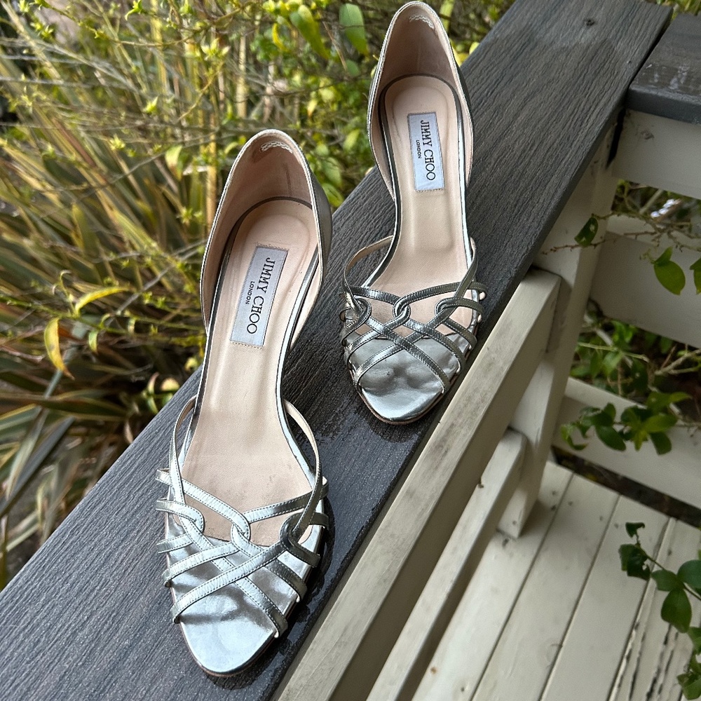 Silver Jimmy Choo Heels